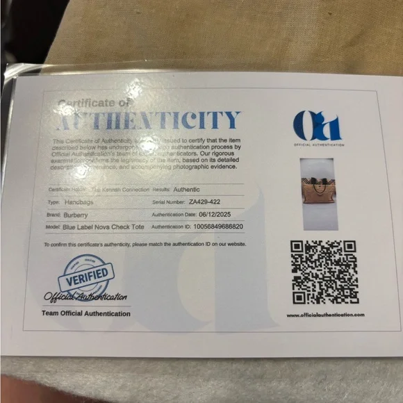 Burberry blue label Tote Bag with Signature Design with COA dust bag - Picture 5 of 17